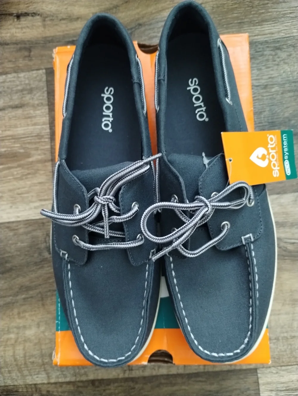 Sporto Women’s Navy Canvas Boat Shoes - Picture 4 of 7